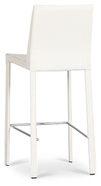 Lagos White 27" Upholstered Barstool
