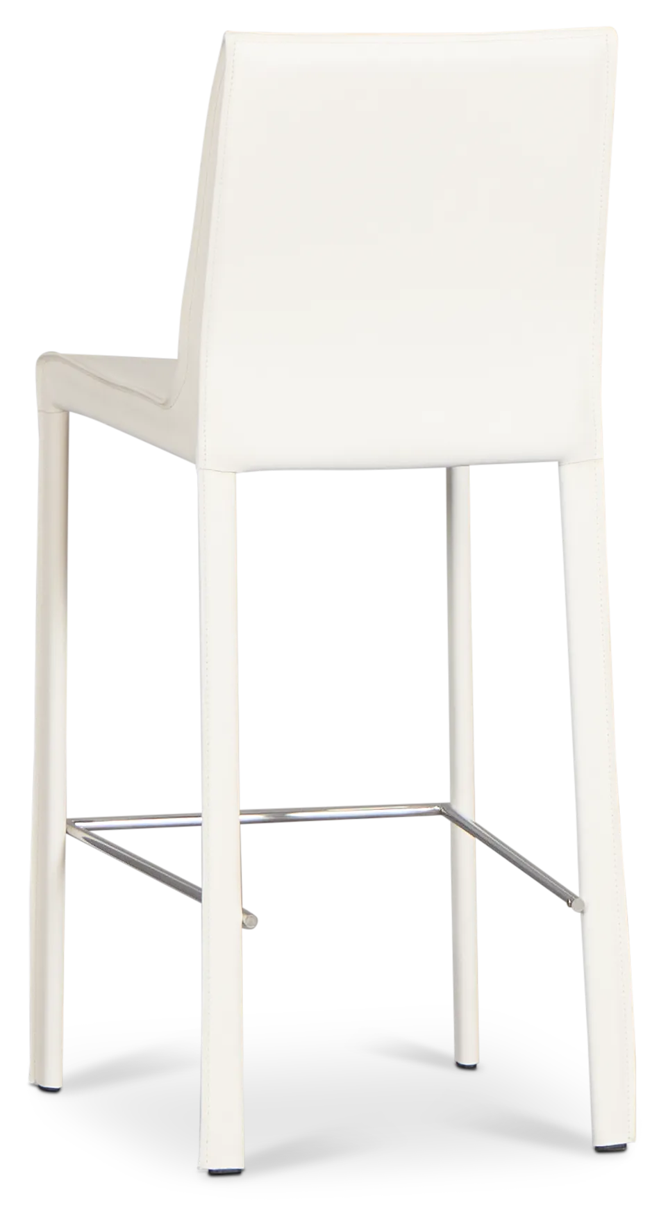 Lagos White 27" Upholstered Barstool