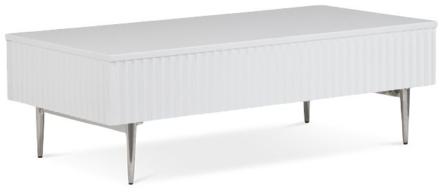Surge White Rectangular Coffee Table