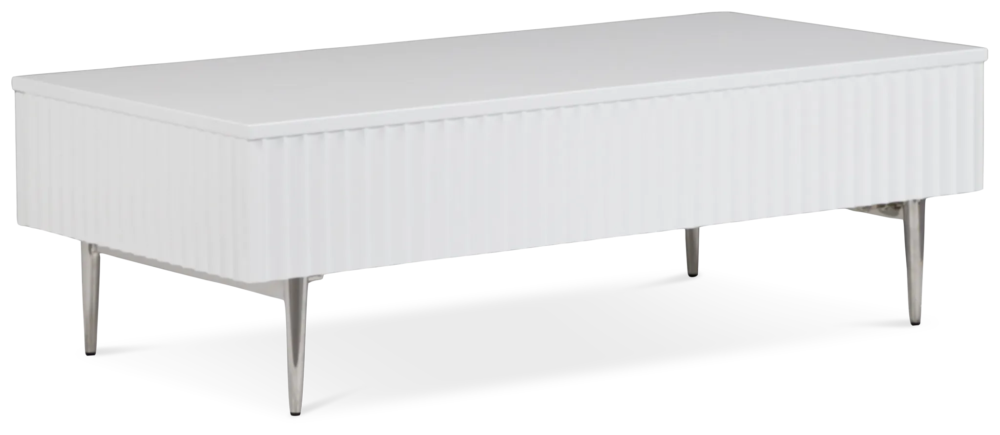 Surge White Rectangular Coffee Table