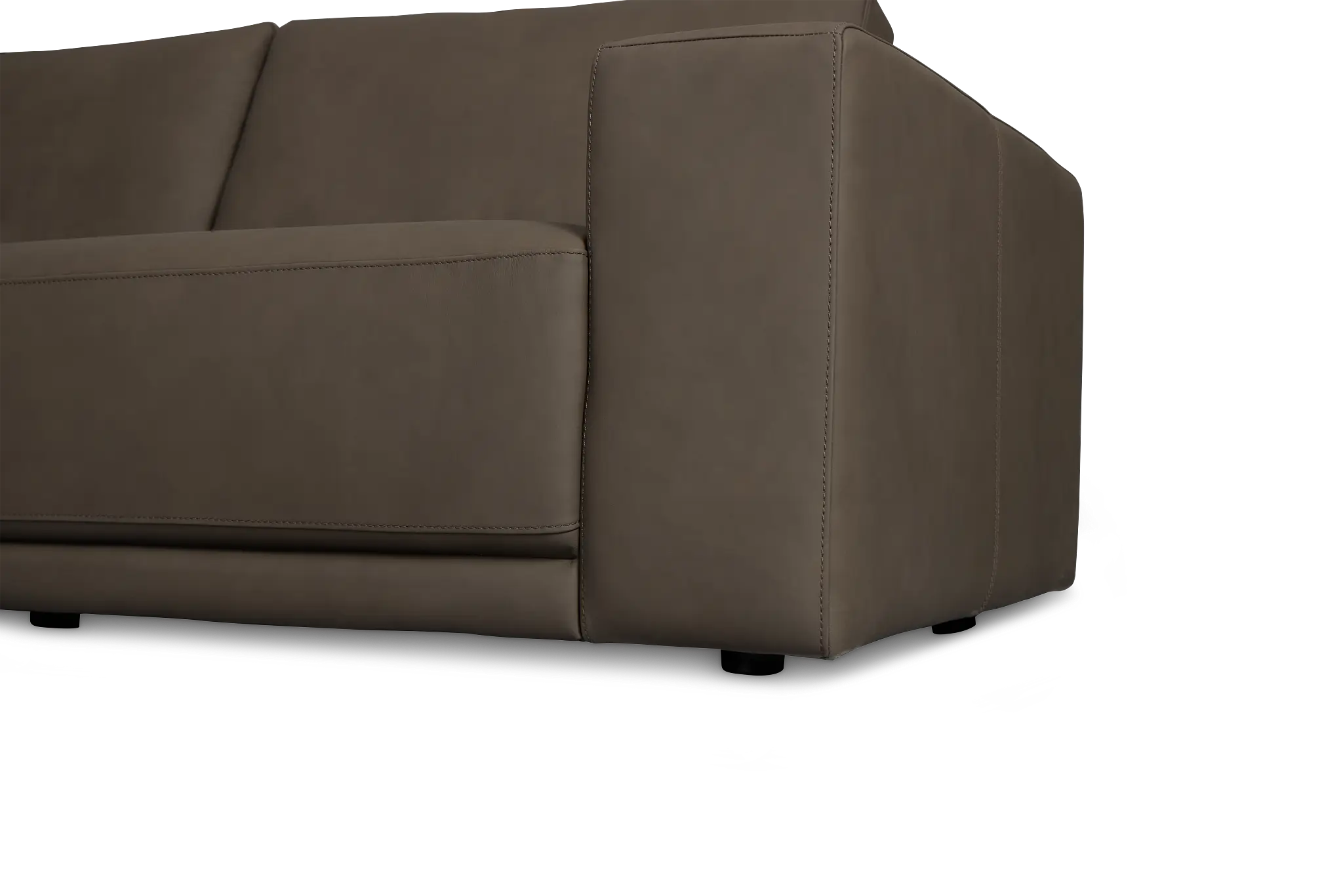 Kellan Dark Gray Leather Large Two-arm Sectional Kellan Dark Gray Leather Large Two-arm Sectional