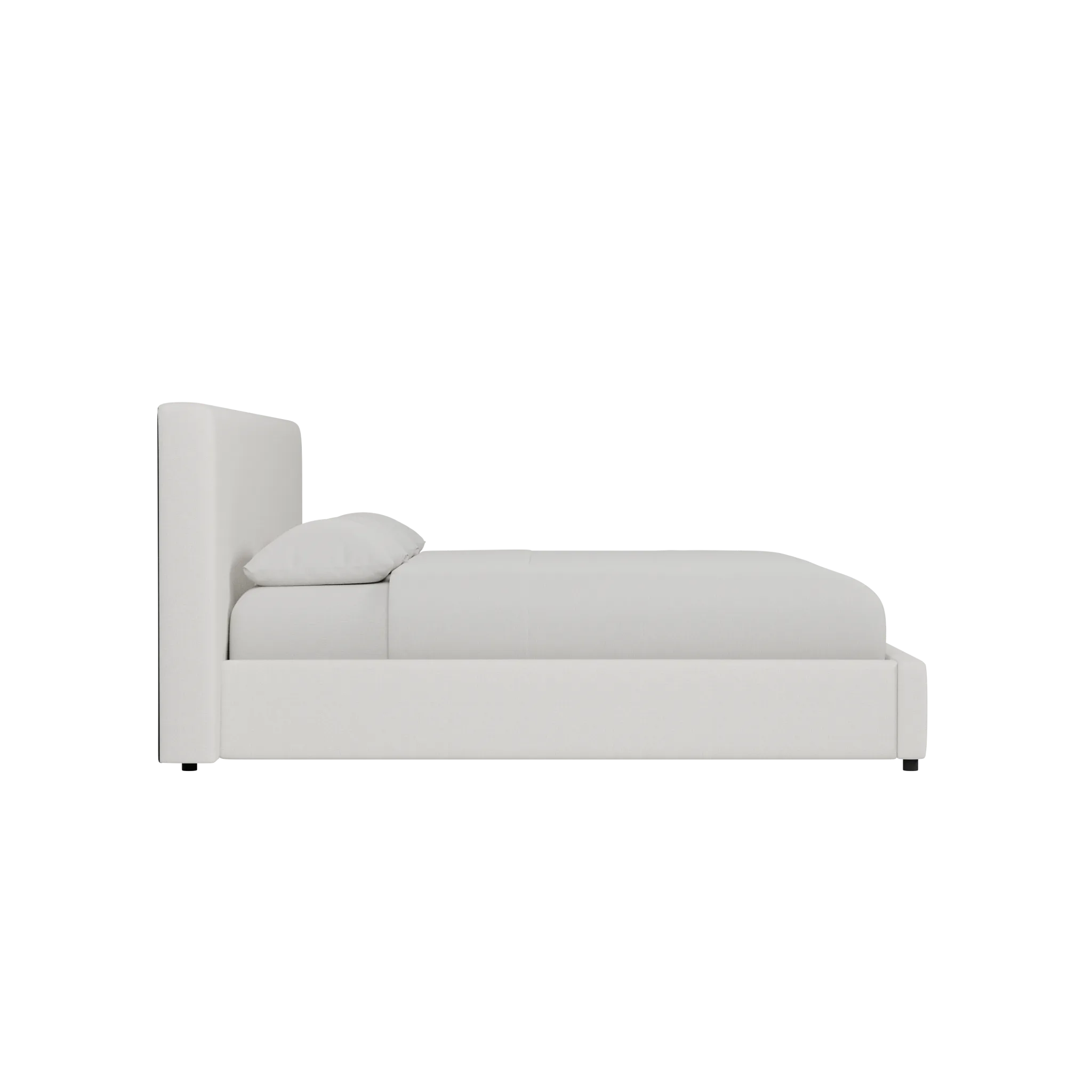 Grayton Natural Beauty Beige 44" Upholstered Platform Bed