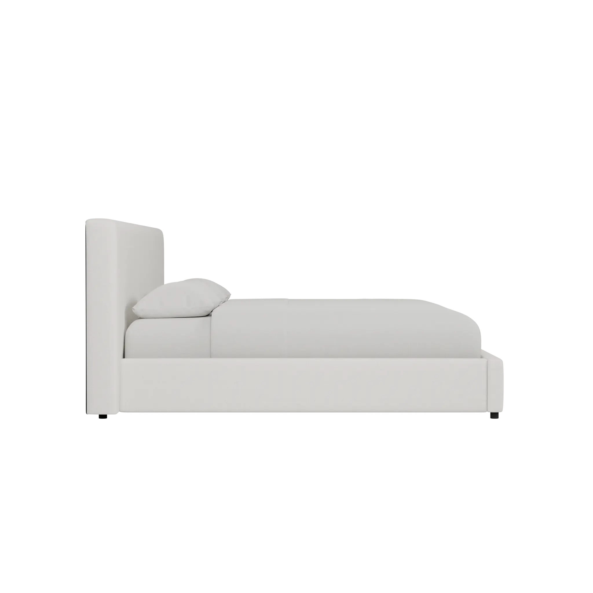 Grayton Natural Beauty Beige 44" Upholstered Platform Bed Grayton Natural Beauty Beige 44" Upholstered Platform Bed