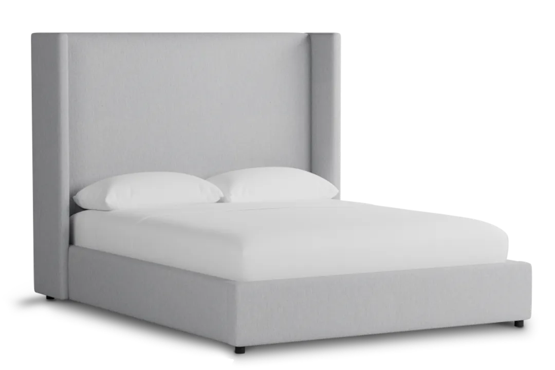 Captiva Delray Light Gray 60" Upholstered Shelter Bed