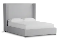 Captiva Delray Light Gray 60" Upholstered Shelter Bed