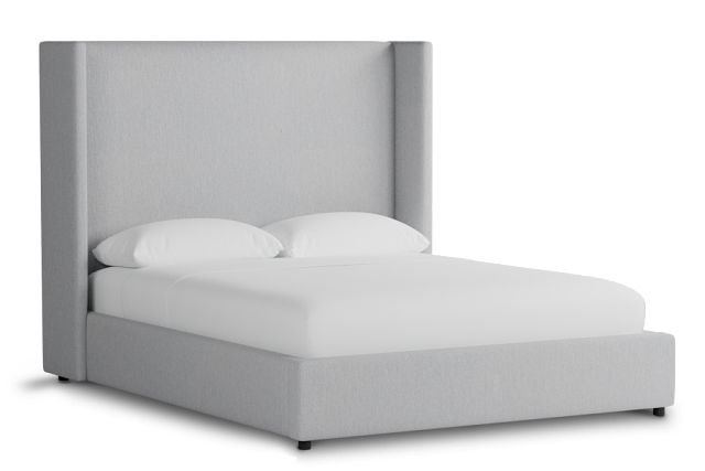 Captiva Delray Light Gray 60" Upholstered Shelter Bed