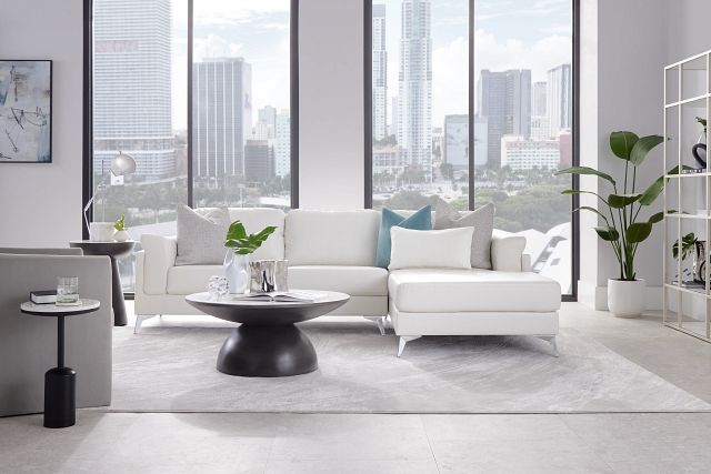 Darby White Marble Round Coffee Table