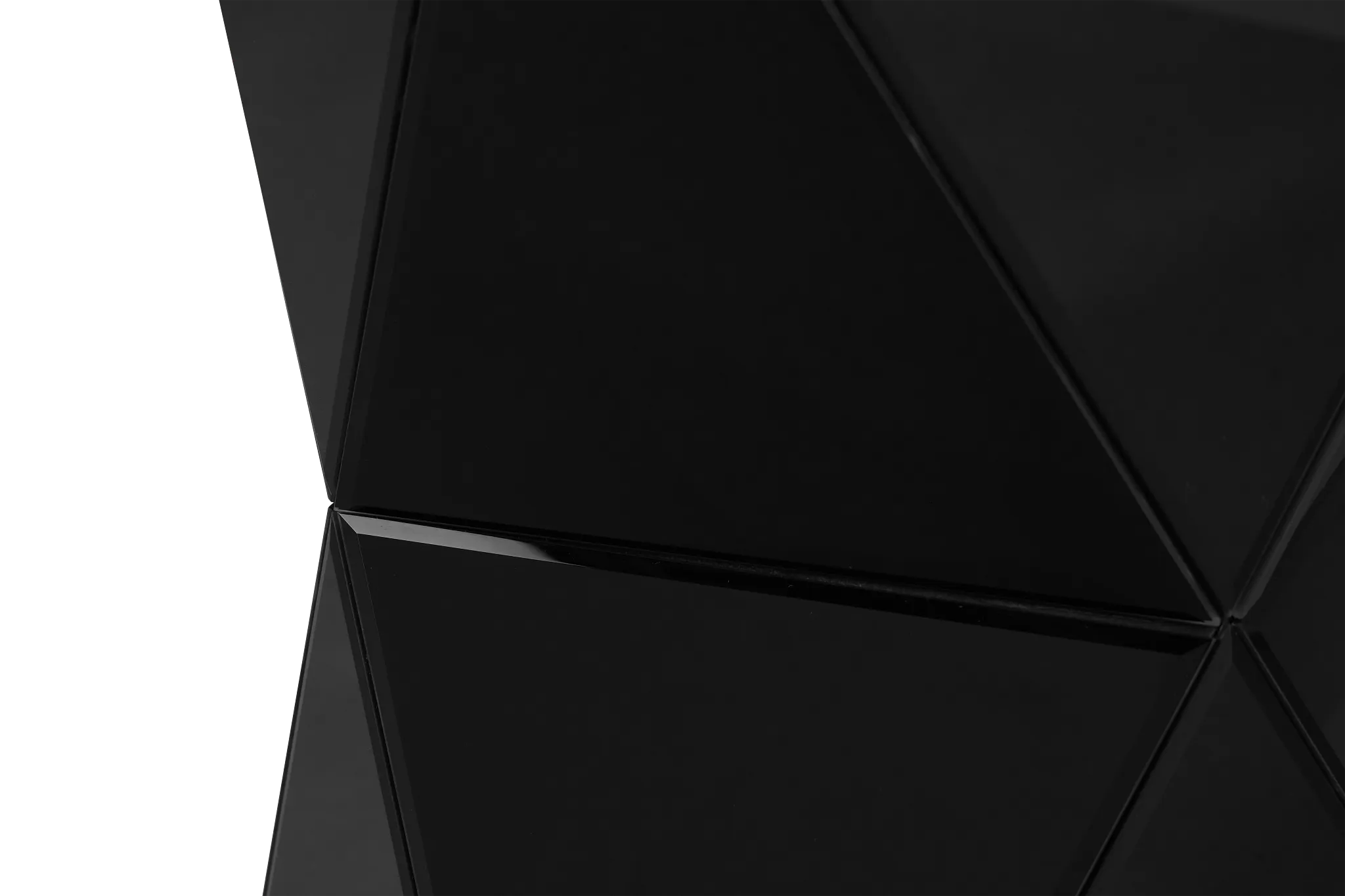 Alexia Black Glass End Table