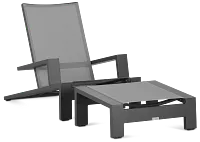 Linear Dark Gray Chair & Otto