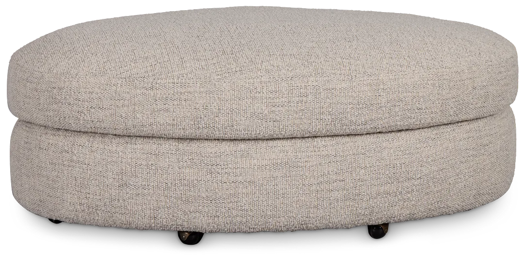 Kaya Gray Castored Cocktail Ottoman