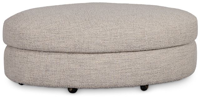 Kaya Gray Castored Cocktail Ottoman