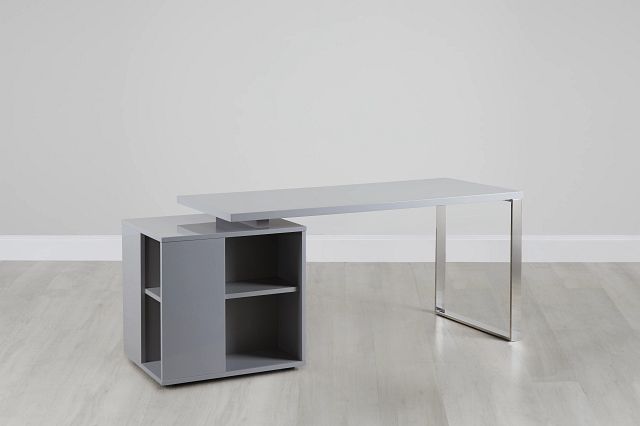 Vancouver Gray Storage Desk