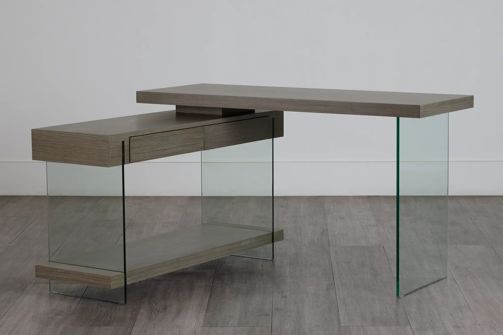 Olympia Gray Small L Desk Olympia Gray Small L Desk