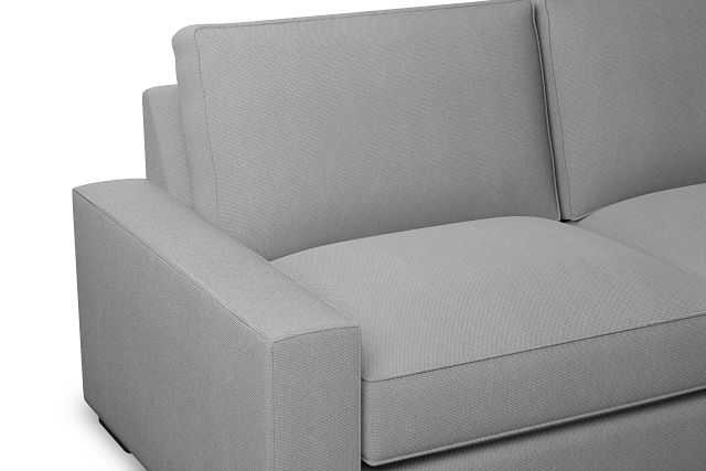 Edgewater Delray Light Gray 84" Sofa W/ 2 Cushions