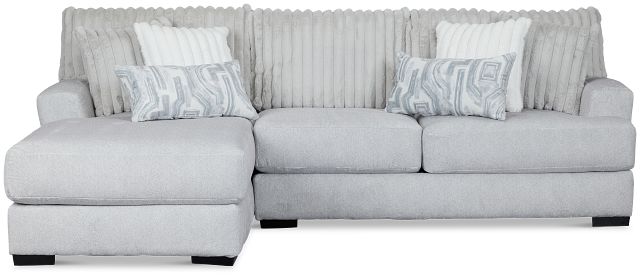 Kylie Light Gray Fabric Left Chaise Sectional
