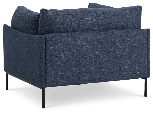 Oliver Dark Blue Fabric Chair