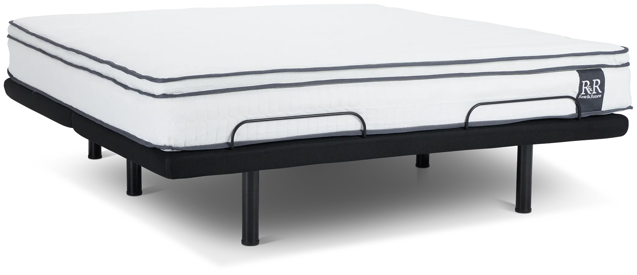 Rest & Renew By Zinus 10" Hybrid Deluxe Adjustable Mattress Set