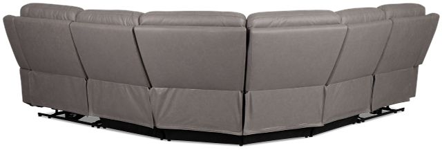 Colton Light Gray Micro Small Two-arm Power Reclining Sectional