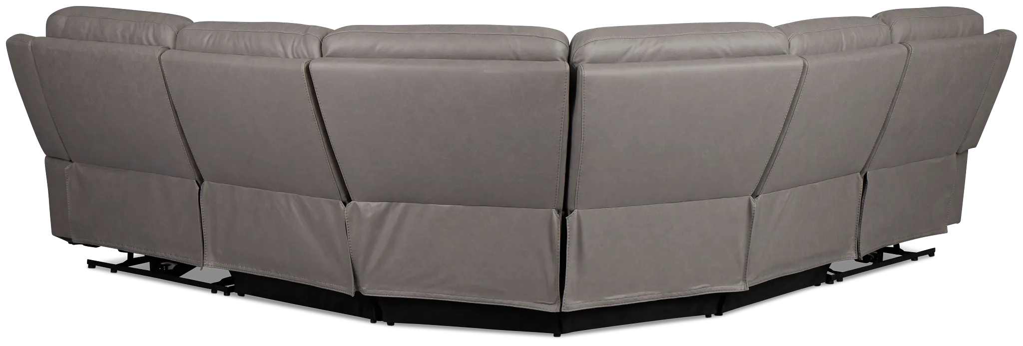 Colton Light Gray Micro Small Two-arm Power Reclining Sectional