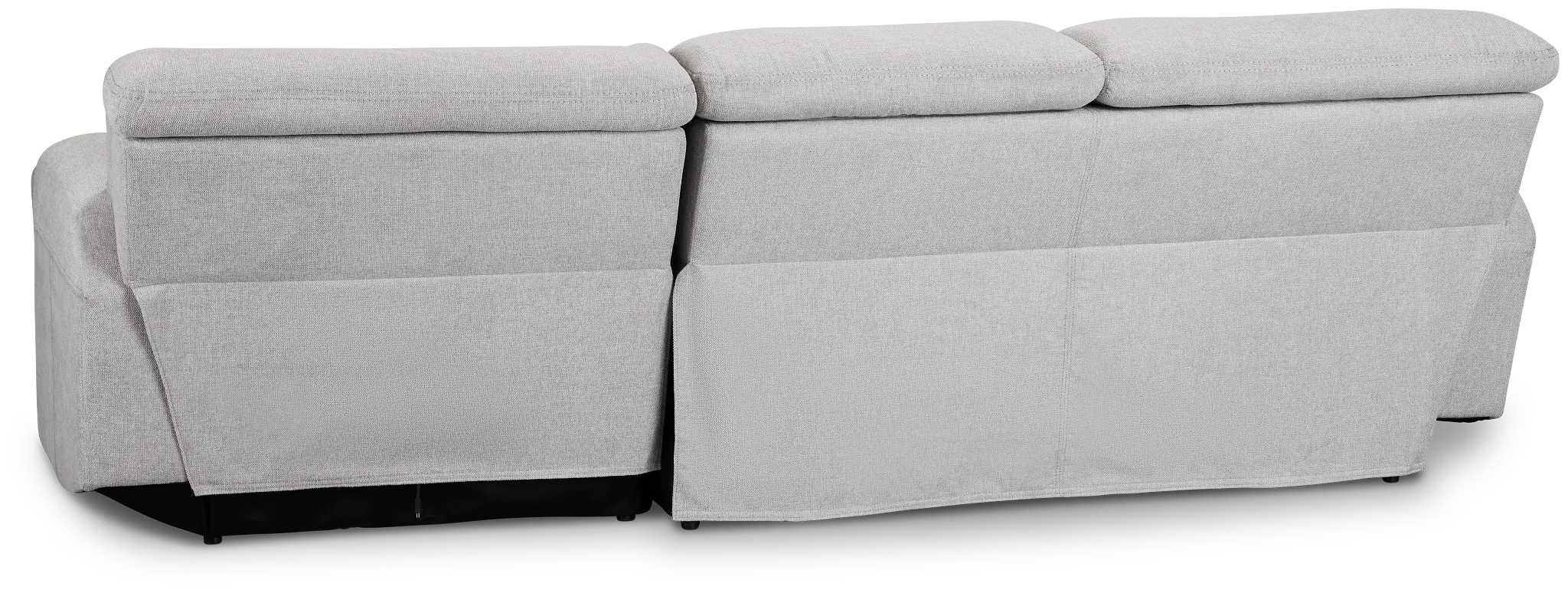 Callum Light Gray Storage Small Right Power Chaise Sleeper Sectional