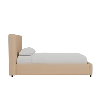 Grayton Merino Taupe 44" Upholstered Platform Bed
