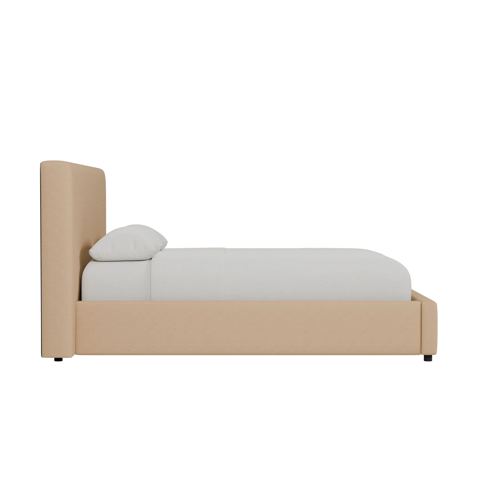 Grayton Merino Taupe 44" Upholstered Platform Bed Grayton Merino Taupe 44" Upholstered Platform Bed