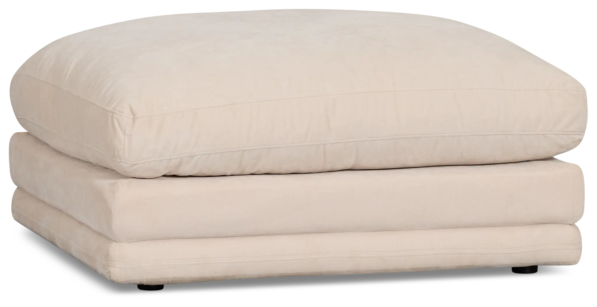 Jules Ivory Velvet Ottoman Jules Ivory Velvet Ottoman