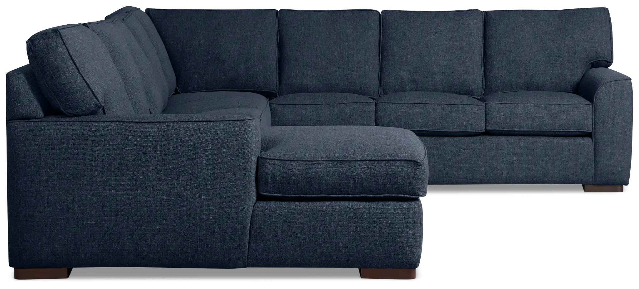 Sinclair Dark Blue Fabric Left Chaise Innerspring Sleeper Sectional Sinclair Dark Blue Fabric Left Chaise Innerspring Sleeper Sectional