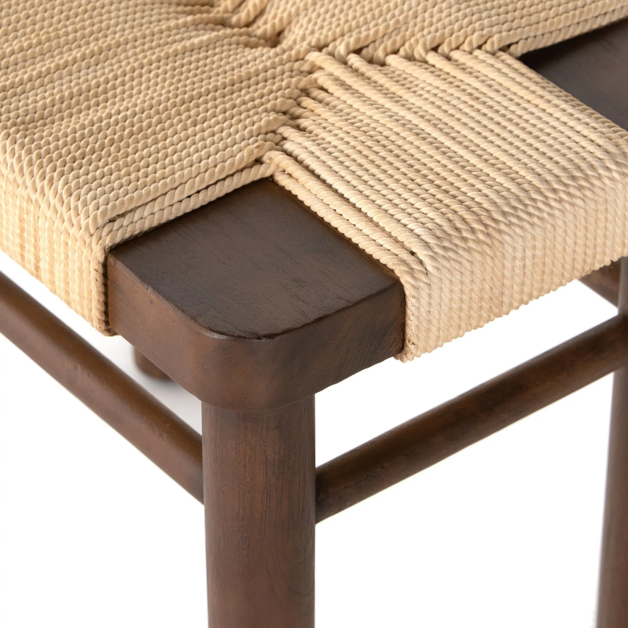 Four Hands Shona Mid Tone Woven Accent Stool