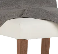 Harbor Dark Gray Short Slipcover Chair With Light Tone Leg