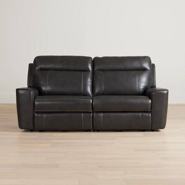 Benji Dark Gray Lthr/vinyl Power Reclining Sofa