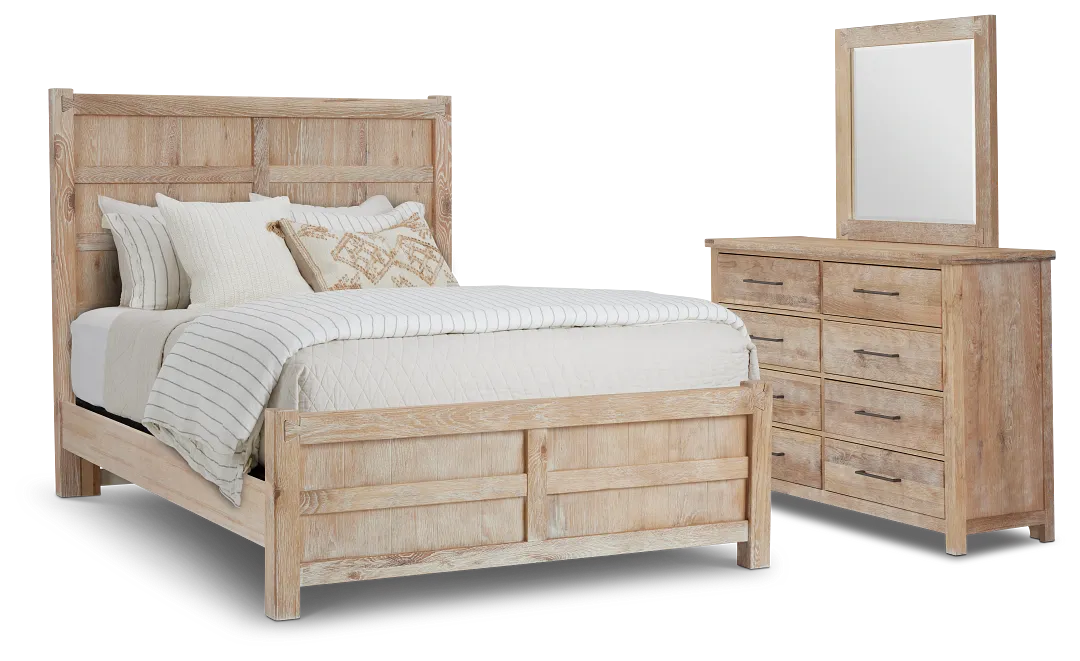 Salt Lake Light Tone Panel Bedroom