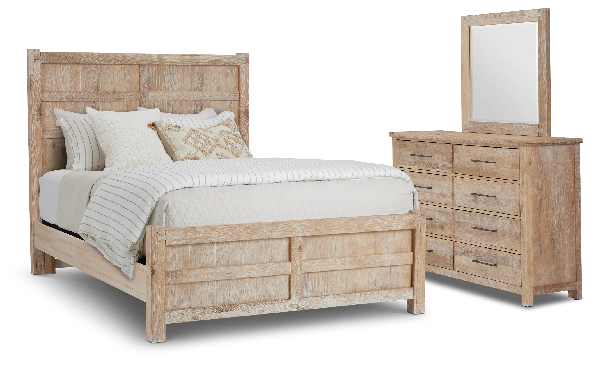 Salt Lake Light Tone Panel Bedroom