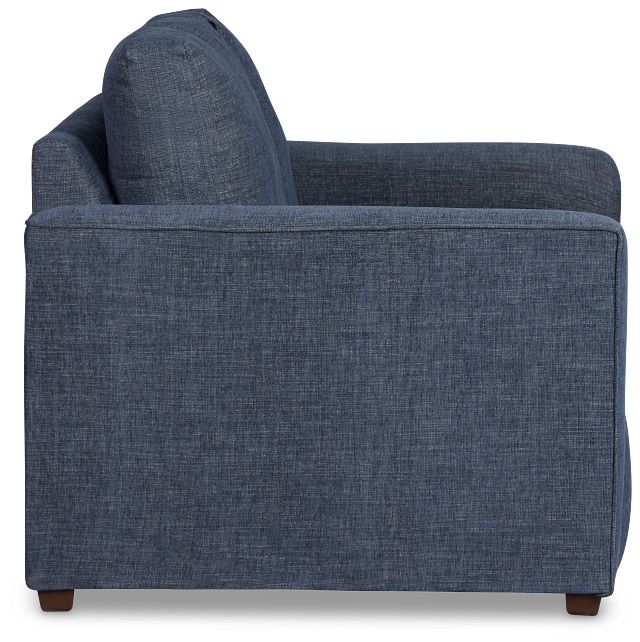 Davis Dark Blue Micro Loveseat