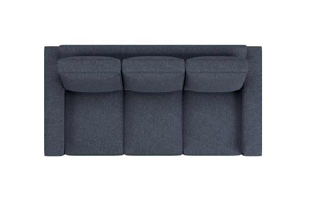 Edgewater Maguire Blue 84" Sofa W/ 3 Cushions