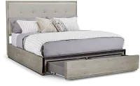 Madden Light Tone Wood Platform Storage Bed