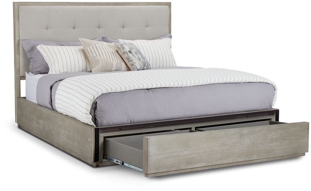 Madden Light Tone Wood Platform Storage Bed (2)