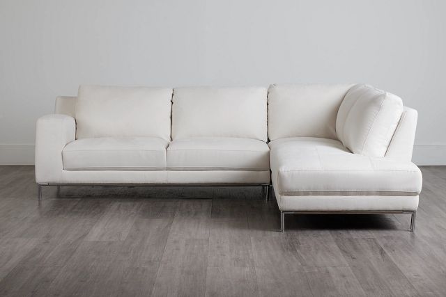 Wynn White Micro Right Chaise Sectional