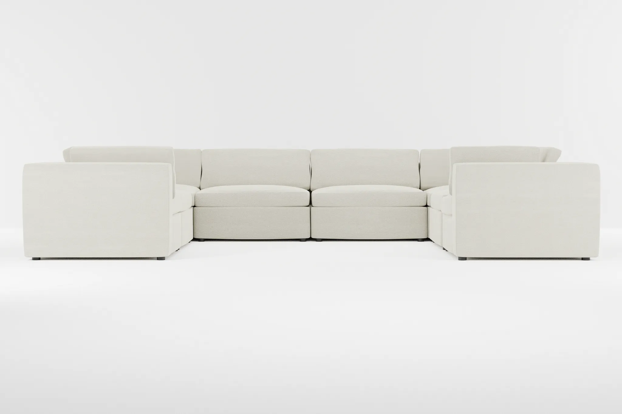 Destin Elite Ivory Fabric 8-piece Modular Sectional