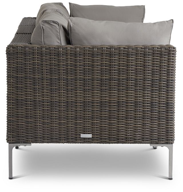 Tulum Gray Woven Modular Sofa