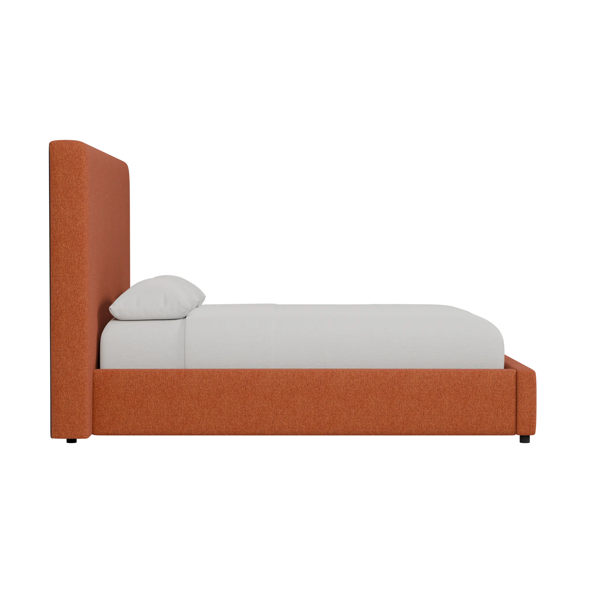 Grayton Elite Medium Brown 54" Upholstered Platform Bed