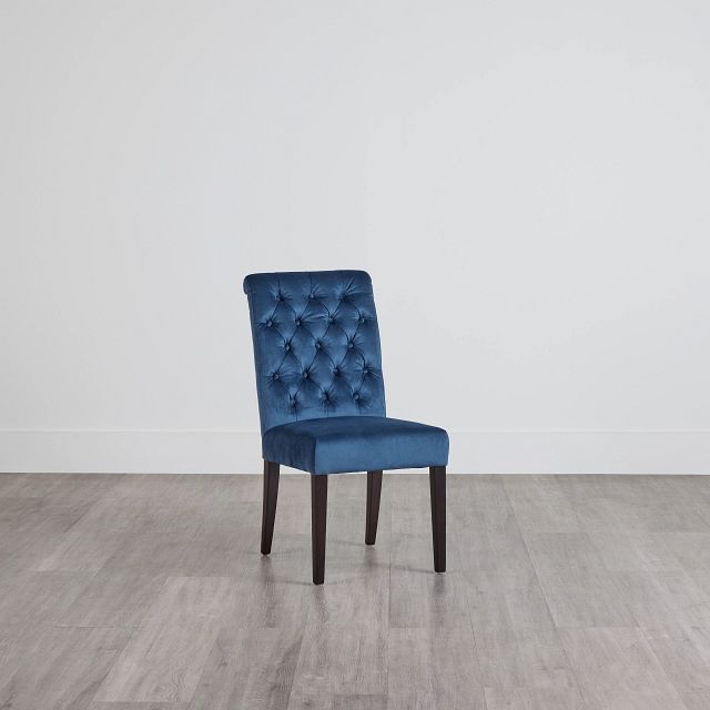 Sloane Dark Blue Upholstered Side Chair