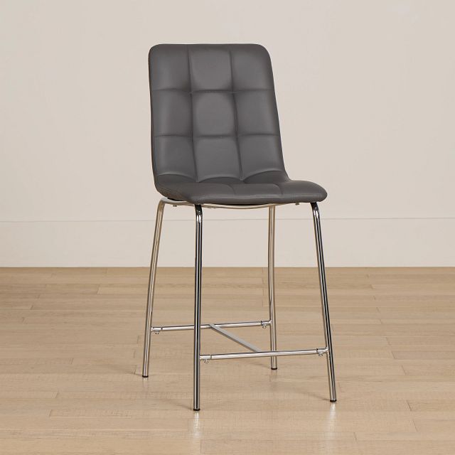 Vienna Dark Gray Rect High Table & 4 Barstools