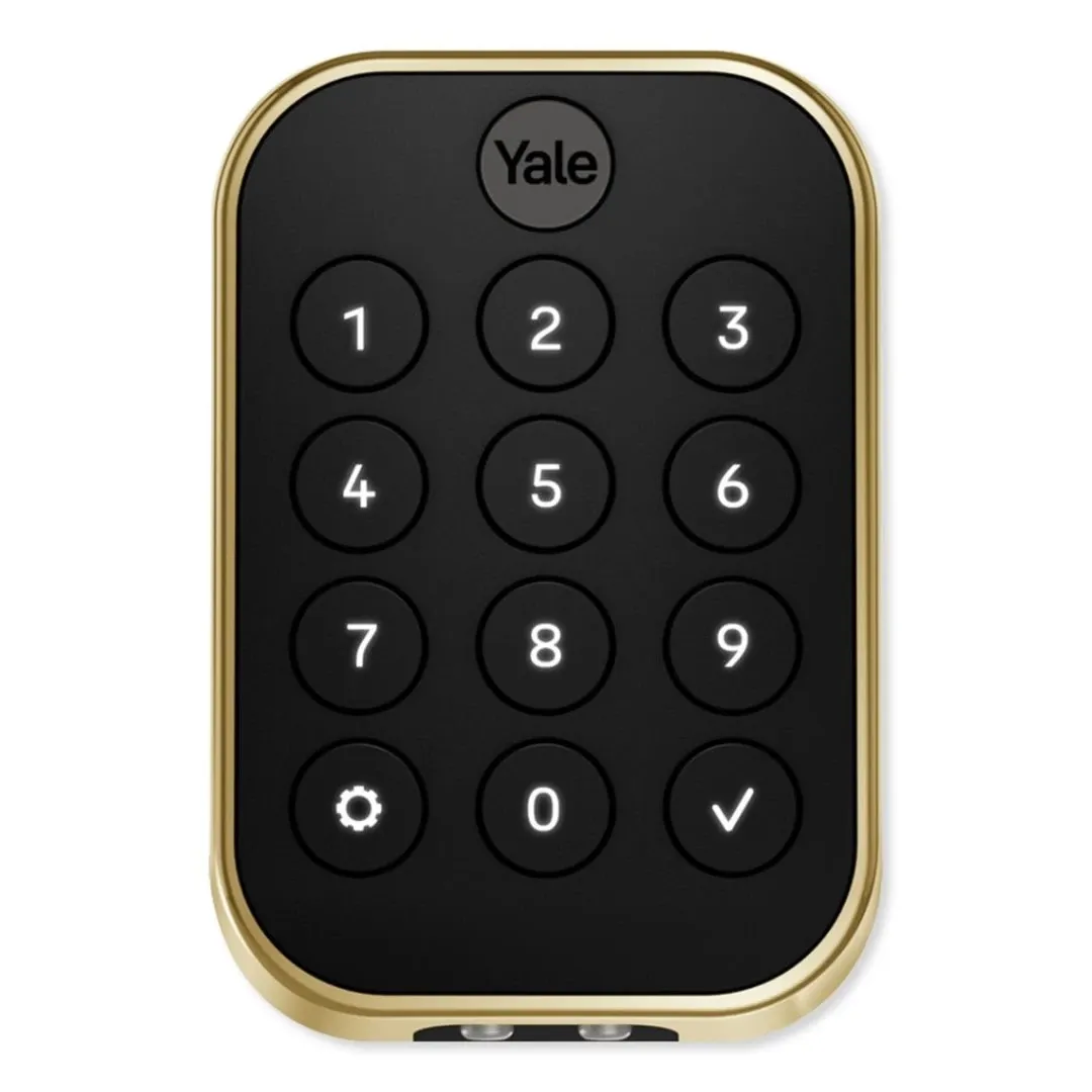 Yale Pro 2 Z-wave Brass Key-free Keypad Door Lock
