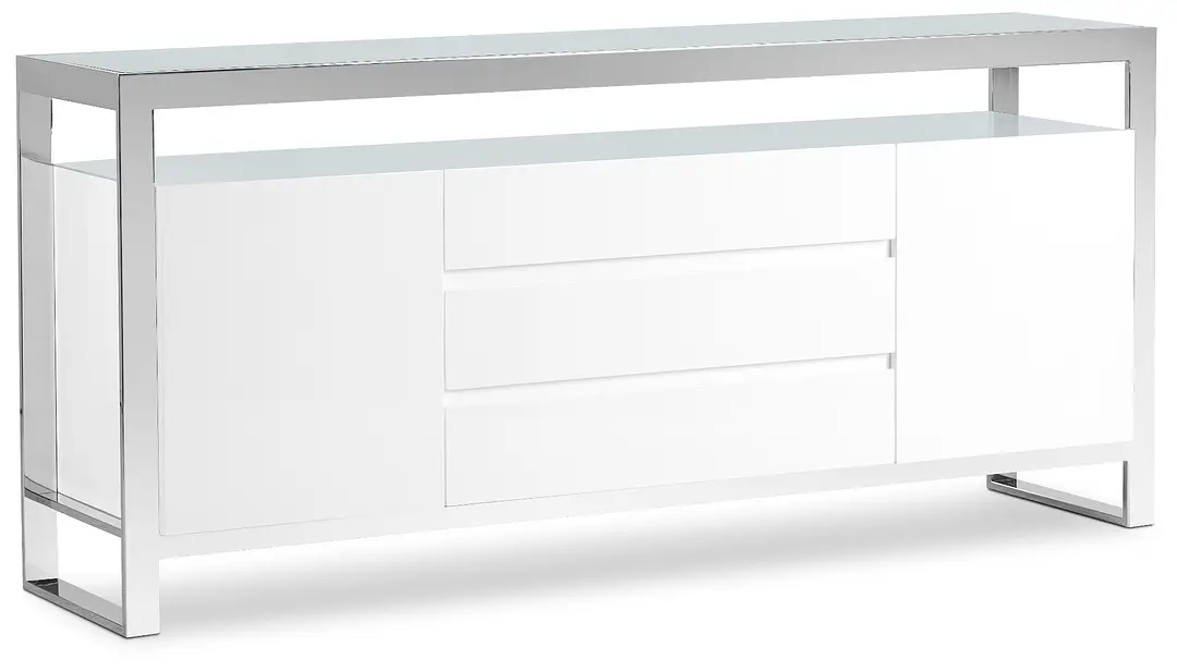 Miami White Glass Buffet Miami White Glass Buffet