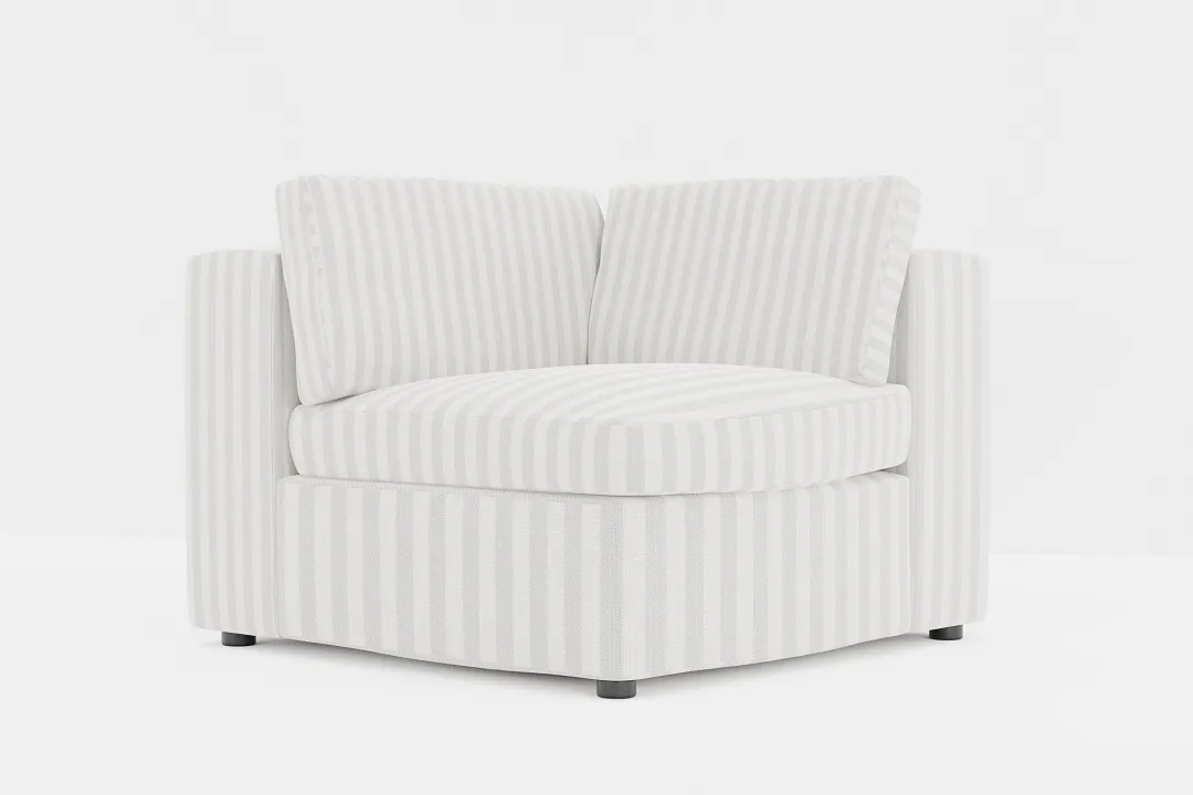 Destin Sea Lane Light Gray Fabric Corner Chair