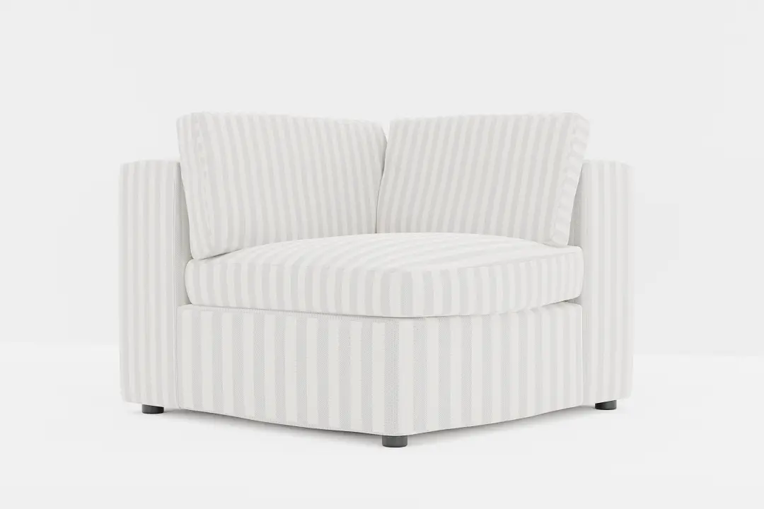 Destin Sea Lane Light Gray Fabric Corner Chair Destin Sea Lane Light Gray Fabric Corner Chair