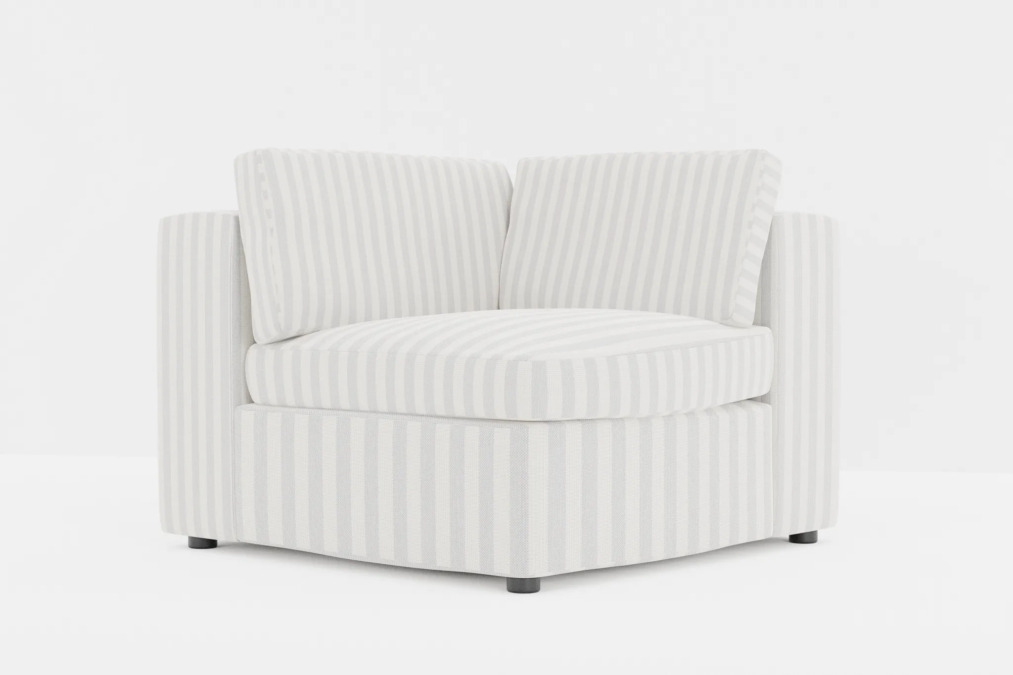 Destin Sea Lane Light Gray Fabric Corner Chair