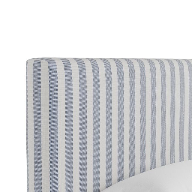 Grayton Sea Lane Dark Blue 54" Upholstered Platform Bed