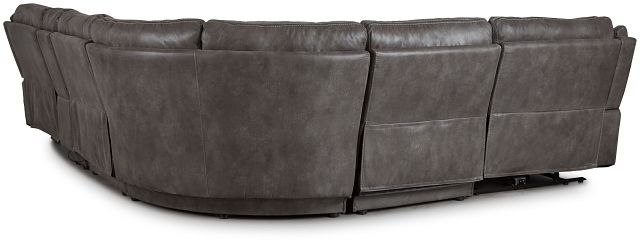 Dober Dark Gray Micro Medium Dual Power 2-arm Reclining Sectional
